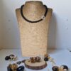 Collier Onyx Boule Collier noir avec pendentif décoratif